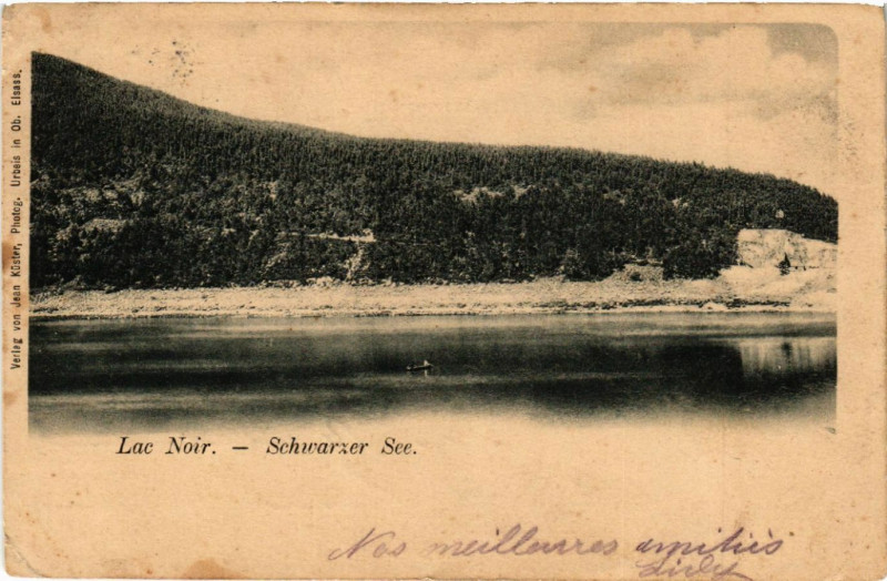 Carte postale ancienne Schwarzer See - Lac noir