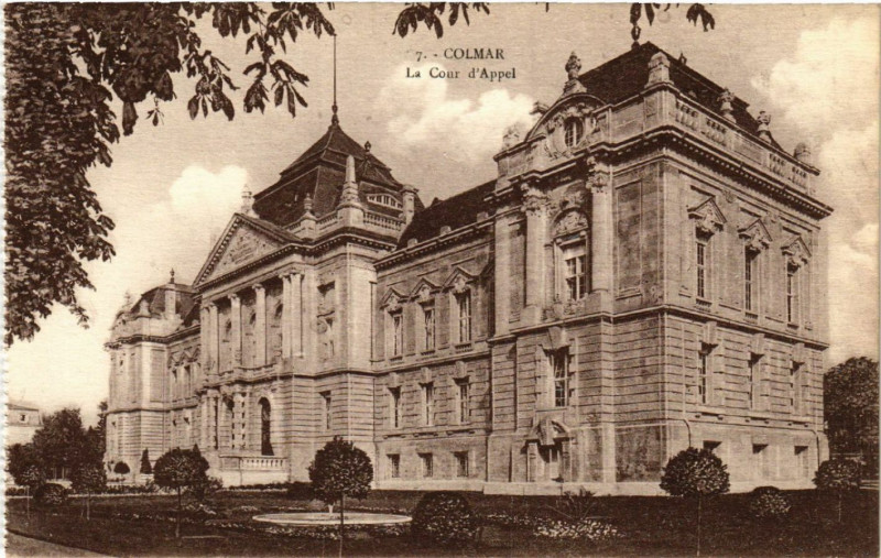 Carte postale ancienne Colmar - La Cour d'Appel à Colmar