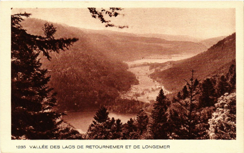 Carte postale ancienne Vallée des Laos de Retournemer et de Longemer