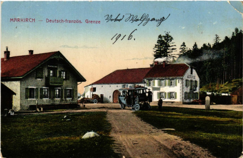 Carte postale ancienne Markirch - Deutsch franzos