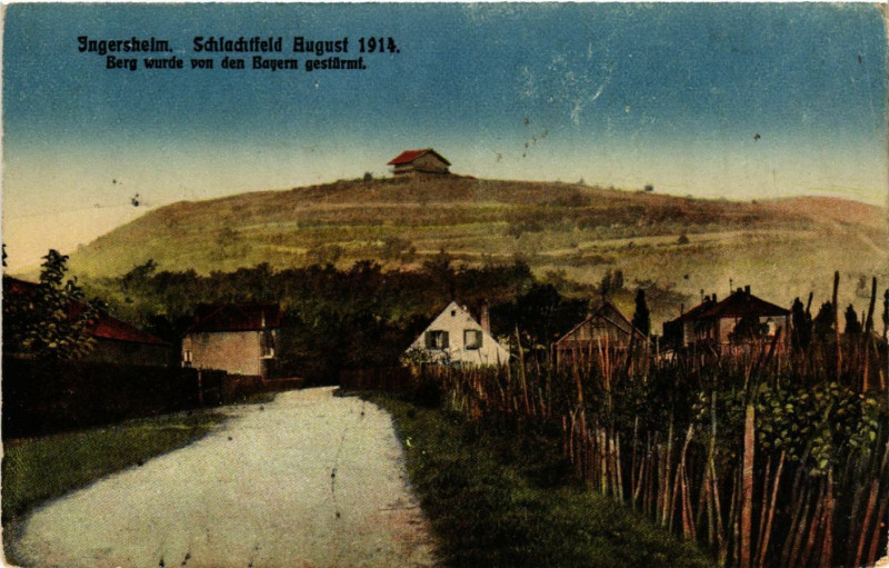 Carte postale ancienne Ingersheim - Schlachtfeld August 1914 à Ingersheim