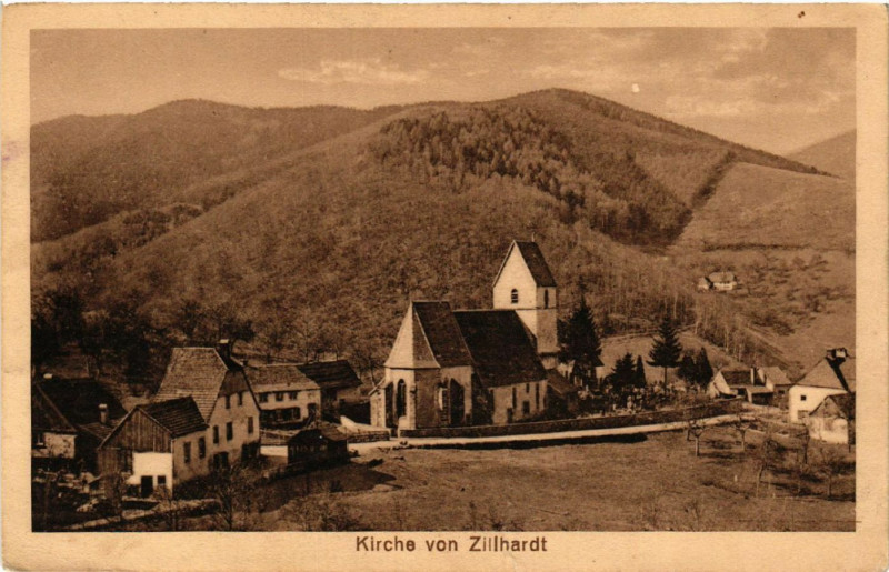 Carte postale ancienne Kirche von Zillhardt