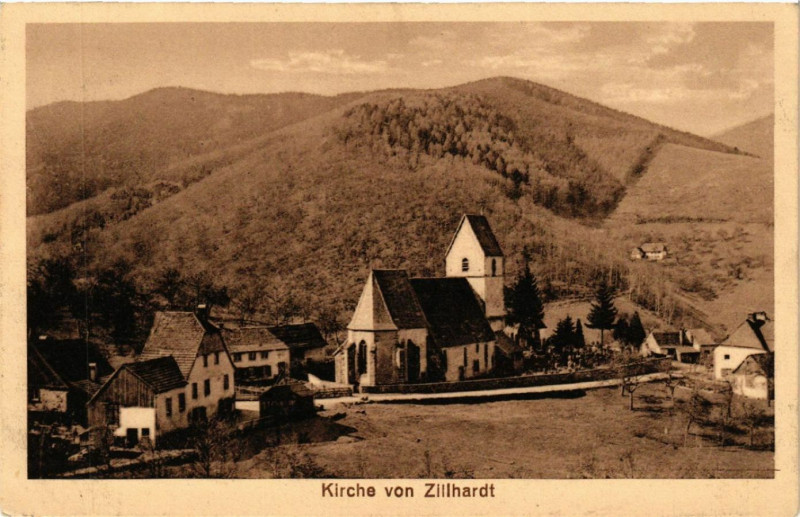 Carte postale ancienne Kirche von Zillhardt