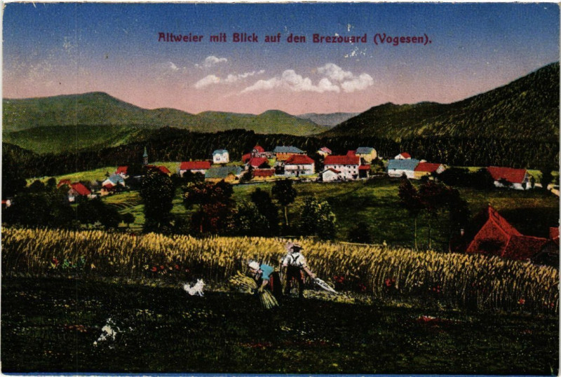 Carte postale ancienne Altweier mit Blick auf den Brezouard