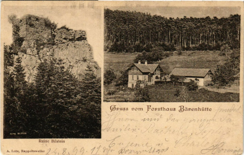 Carte postale ancienne Gross vom Forsthaus Barenhutte