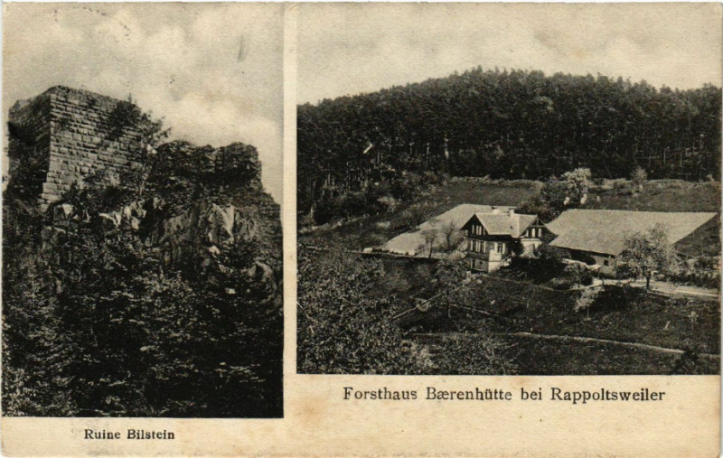 Carte postale ancienne Forsthaus Baerenhutte b. Rappoltsweiler