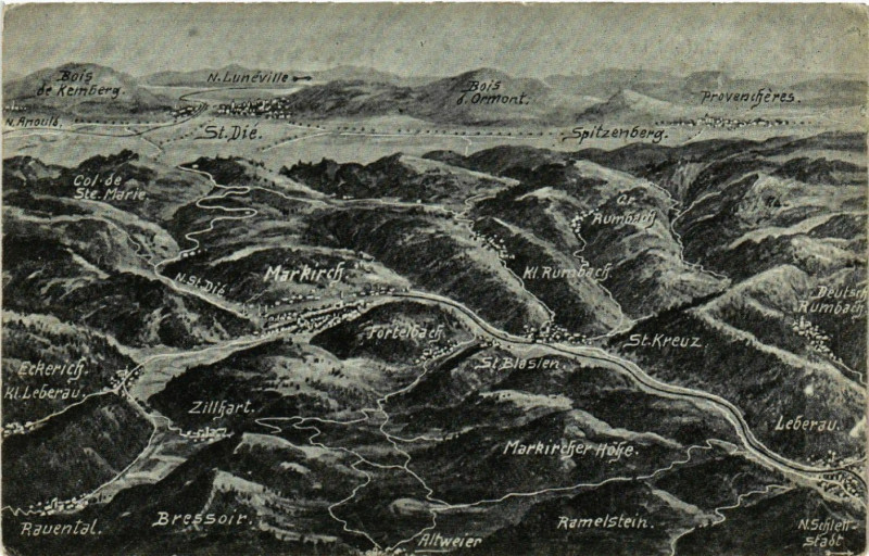 Carte postale ancienne Das Schlachtfeld in den Vogesen