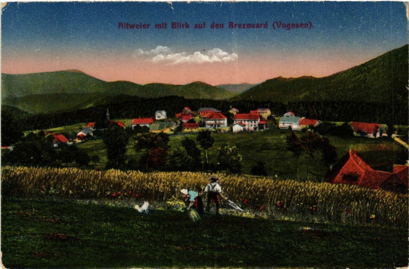 Carte postale ancienne Altweier mit Blick auf den Brezouard