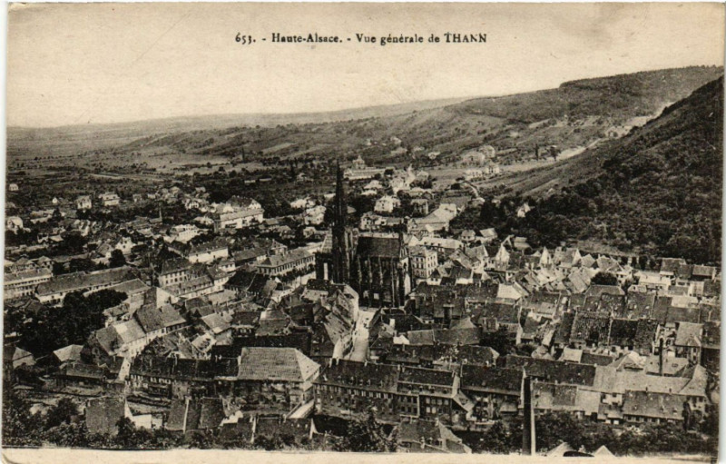 Carte postale ancienne Haute-Alsace - Vue générale de Thann à Thann
