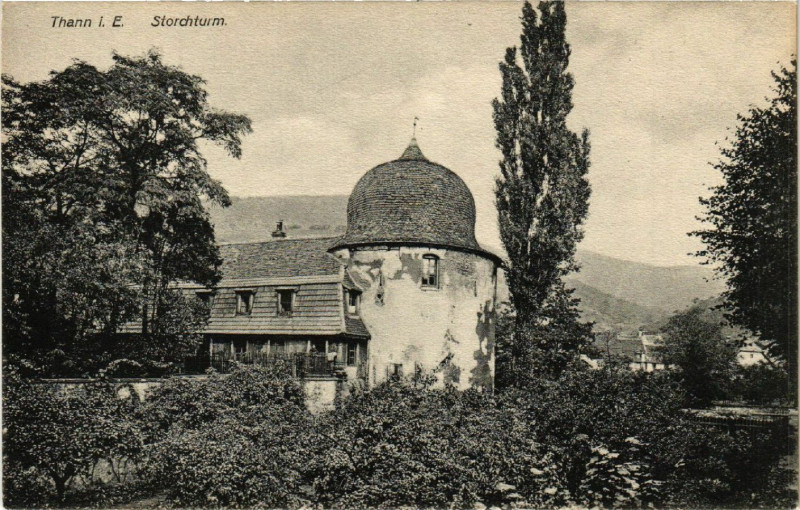 Carte postale ancienne Thann i. E. - Storchturm à Thann