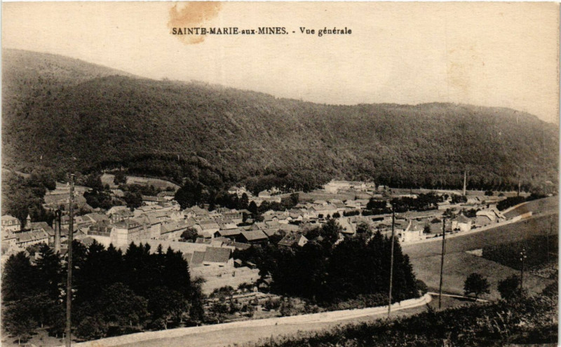 Carte postale ancienne Sainte-Marie-aux-Mines - Vue générale à Sainte-Marie-aux-Mines