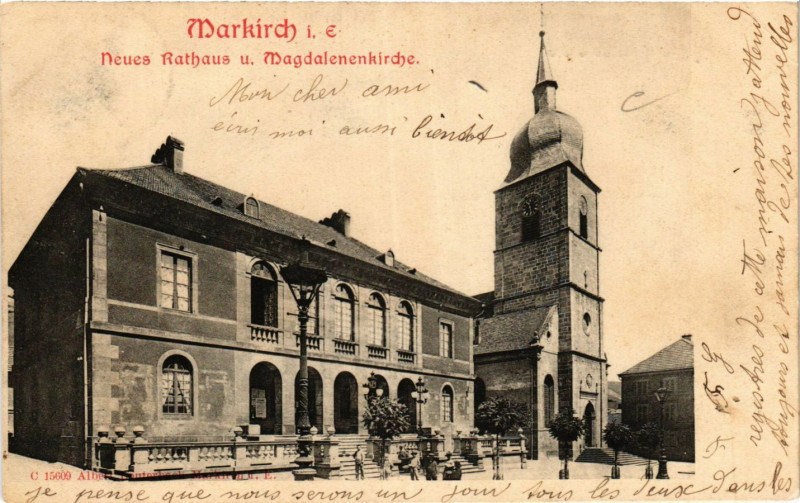Carte postale ancienne Markirch - Neues Rathaus