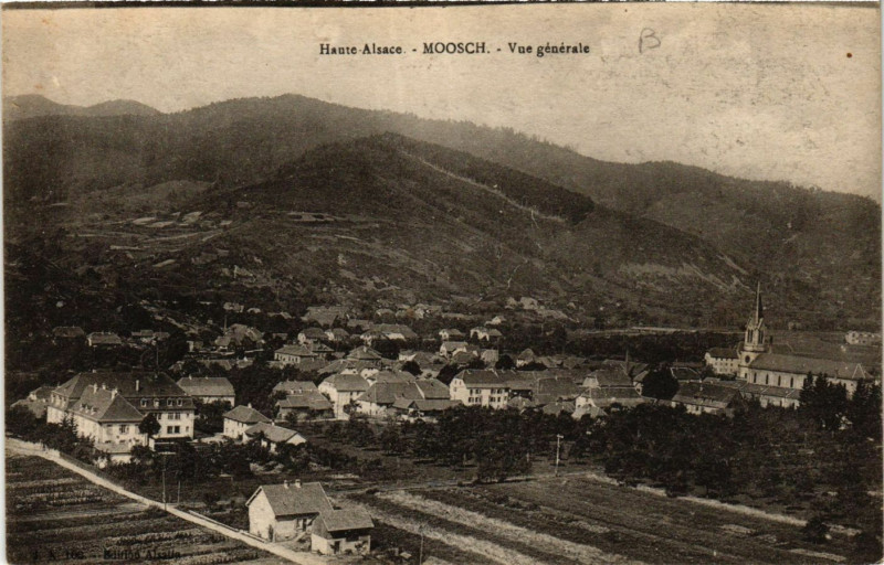 Carte postale ancienne Haute-Alsace - Moosch - Vue générale à Moosch