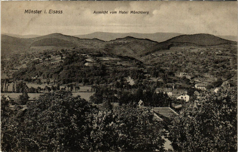 Carte postale ancienne Aussicht vom Hotel Monchberg