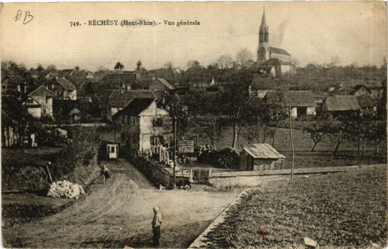 Carte postale ancienne Rechesy - Vue générale
