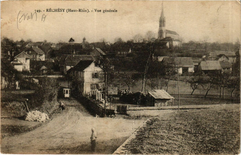 Carte postale ancienne Rechesy - Vue générale