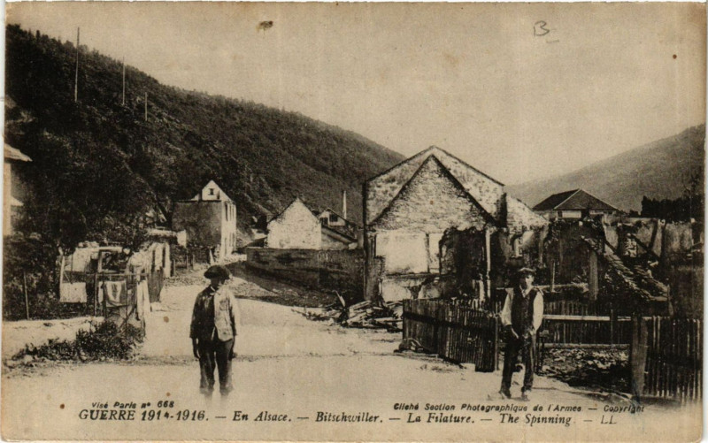 Carte postale ancienne En Alsace - Bitschwiller - La Filature à Willer