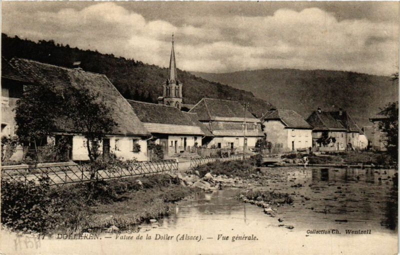 Carte postale ancienne Dolleren - Vallée de la Doller - Vue générale à Dolleren