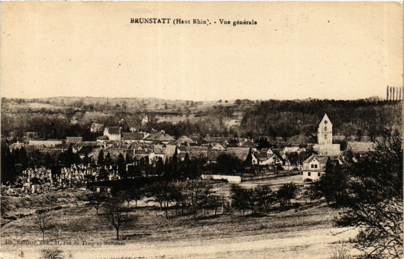 Carte postale ancienne Brunstatt - Vue générale