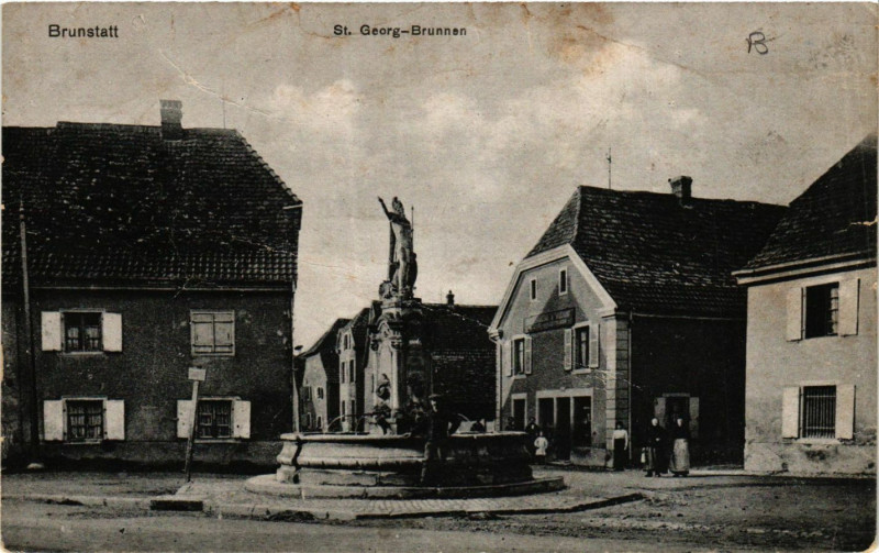 Carte postale ancienne Brunstatt - Saint-Georg-Brunnen