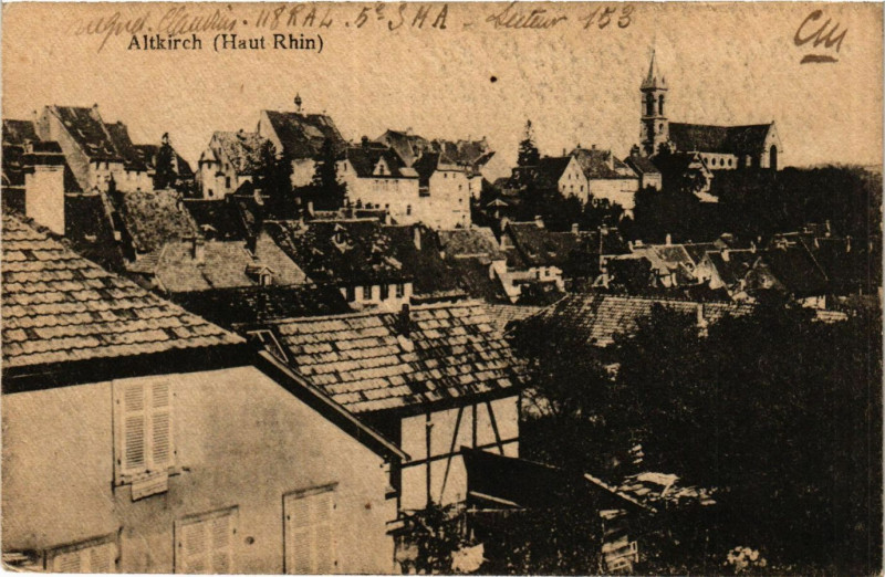 Carte postale ancienne Altkirch - Vue générale à Altkirch