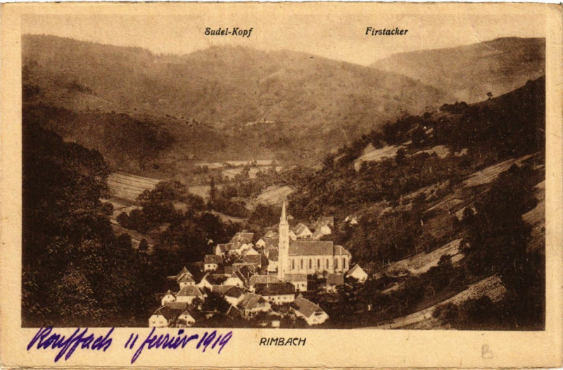 Carte postale ancienne Sudel-Kopf - Rimbach