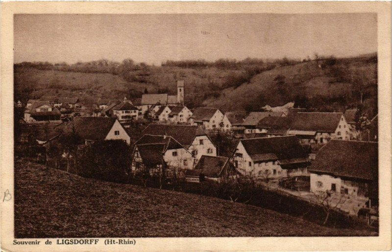 Carte postale ancienne Souvenir de Ligsdorff à Ligsdorf