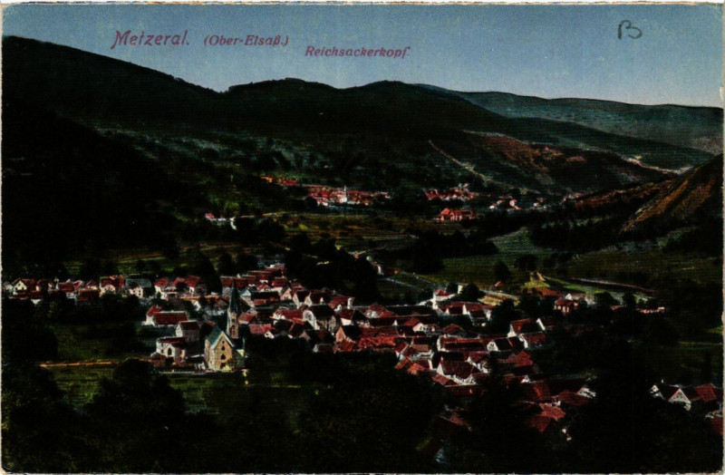 Carte postale ancienne Metzeral - REICHSACKERkopf à Metzeral