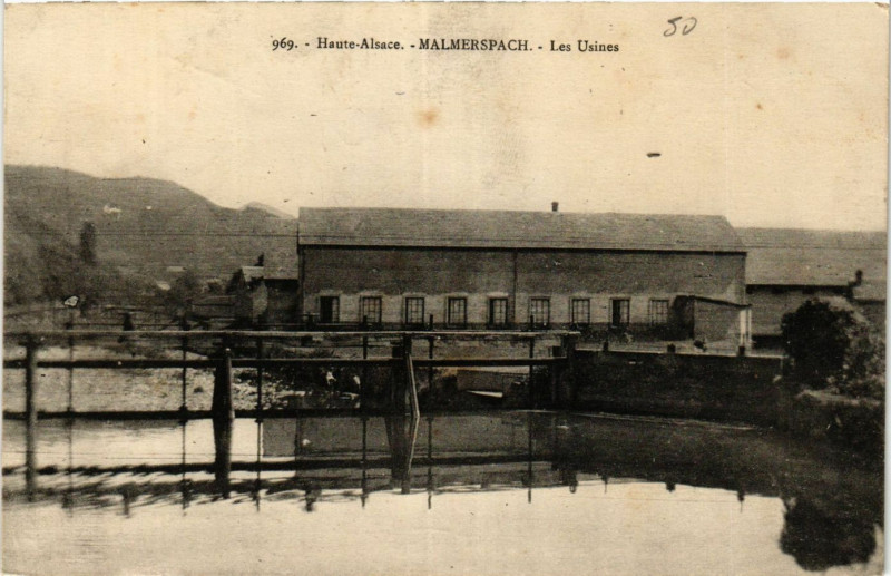 Carte postale ancienne Haute-Alsace - Malmerspach - Les Usines à Malmerspach