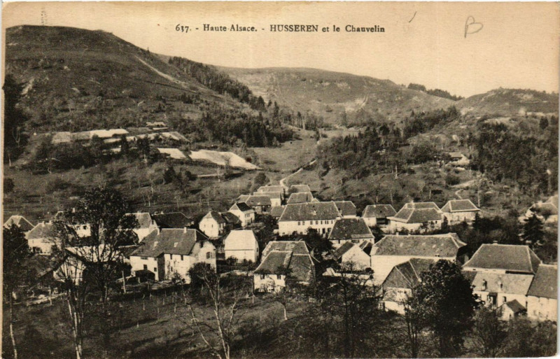 Carte postale ancienne Haute-Alsace - Husseren et le Chauvelin