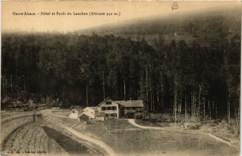 Carte postale ancienne Haute-Alsace - Hotel et Foret du LAUCHen