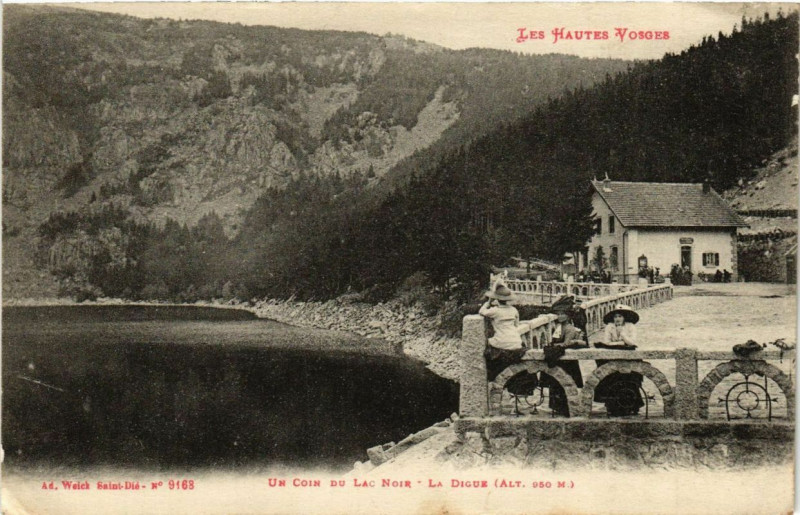 Carte postale ancienne Un coin du Lac Noir - La Digue