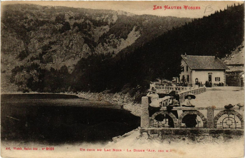 Carte postale ancienne Un coin du Lac Noir - La Digue