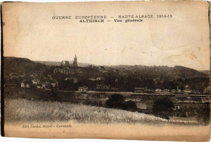 Carte postale ancienne Altkirch vue générale à Altkirch