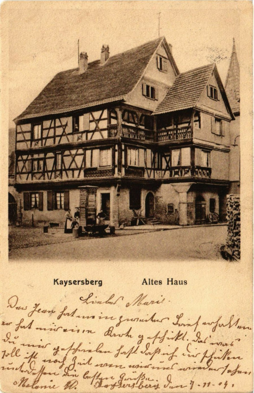 Carte postale ancienne Kaysersberg - Altes Haus