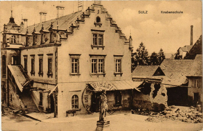 Carte postale ancienne Sulz - Knabenschule