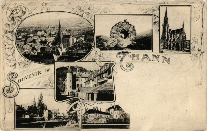 Carte postale ancienne Souvenir de Thann à Thann
