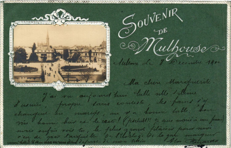 Carte postale ancienne Souvenir de Mulhouse à Mulhouse