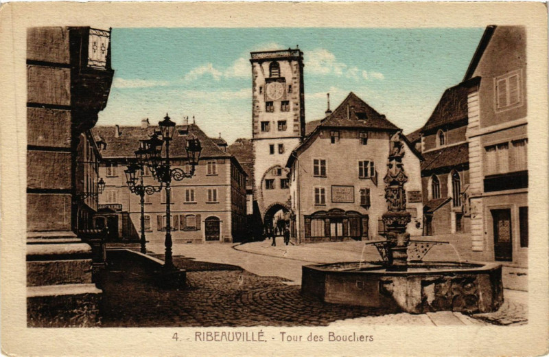 Carte postale ancienne Ribeauville - Tour des Bouchers à Ribeauvillé