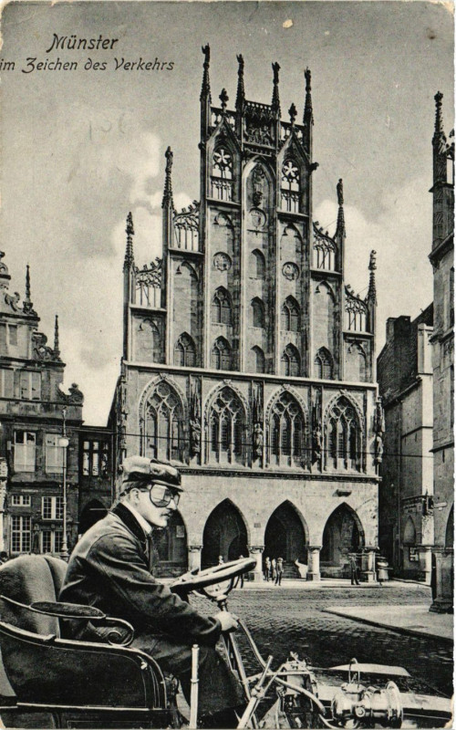 Carte postale ancienne Munster - Im Zeichen des verkehrs à Munster