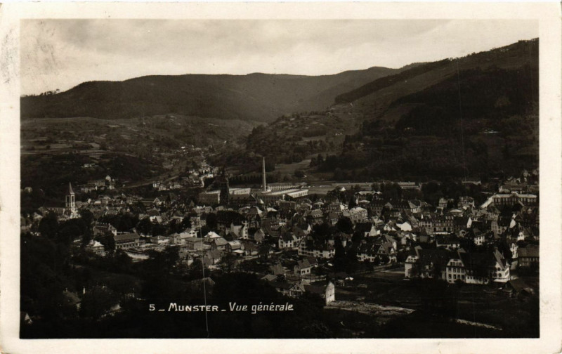 Carte postale ancienne Munster - Vue générale à Munster