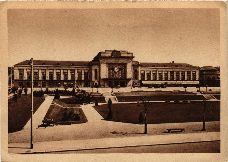 Carte postale ancienne Mulhouse - La Gare à Mulhouse