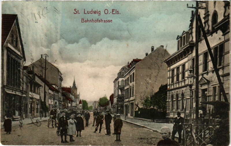 Carte postale ancienne Ludwig O.-Els. - Bahnhofstrasse