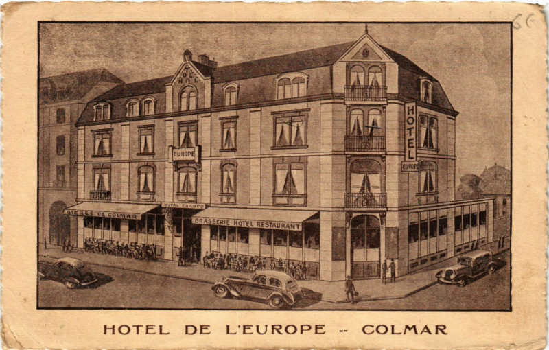 Carte postale ancienne Hotel de l'Europe - Colmar à Colmar