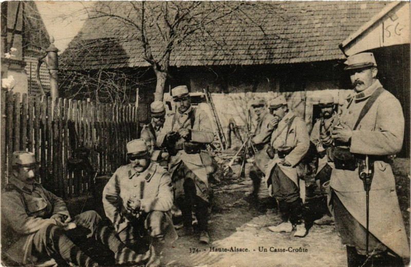 Carte postale ancienne Haute-Alsace - Un Casse-Croute