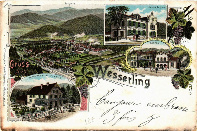 Carte postale ancienne Gruss Wesserling