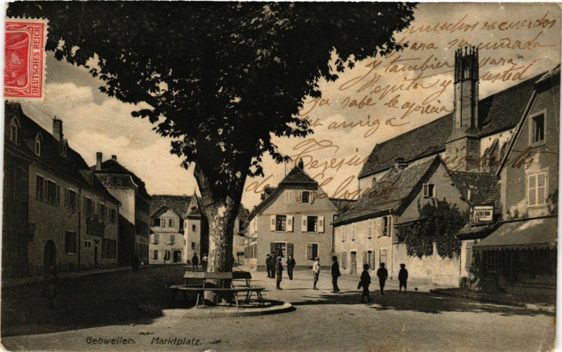 Carte postale ancienne Gebweilen - Marktplatz