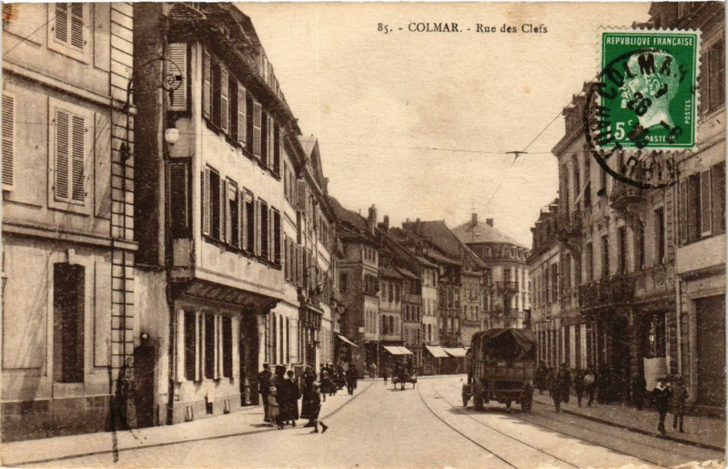 Carte postale ancienne Colmar - Rue des Clafs à Colmar