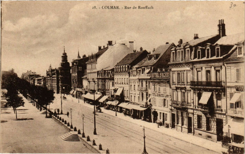 Carte postale ancienne Colmar - Rue de Rouffach à Colmar