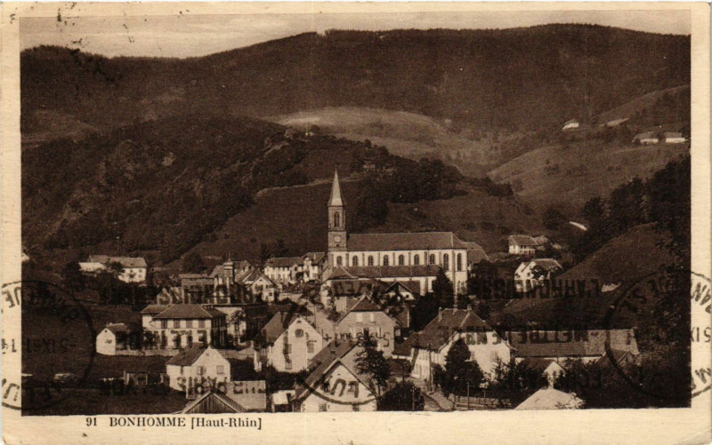 Carte postale ancienne Bonhomme (Haut-Rhin)